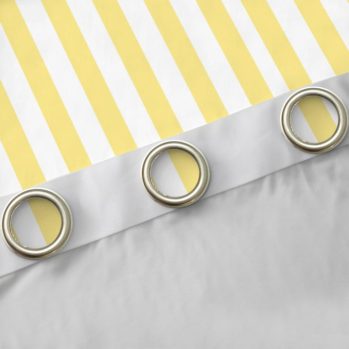 Feelyou Yellow White Striped Blackout Curtains Striped Darkening Drapes for Bedroom Living Room Decor Basic Simple Thermal Insulated Shades Geometric Window Treatments, 2 Panels 52 x 90 Inch