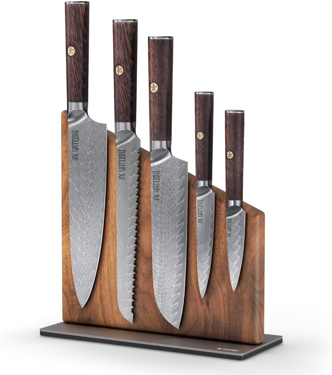 Yatoshi Professional Kitchen Knife Set, 15 Pieces, High Carbon Stainless Steel, Ergonomic Handle