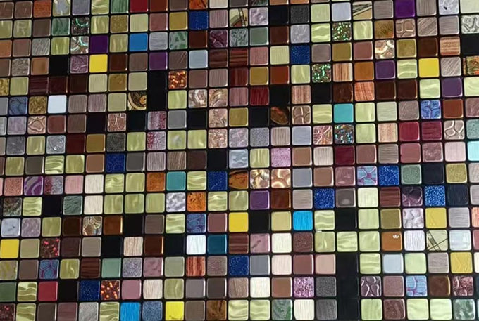 10 Sheets Peel and Stick Backsplash Tile, Self-Adhesive Mosaic Tile, Stick on Kitchen, Bathroom Vanities, Fireplace Décor, Laundry Table (1.0 Mixed Colors)
