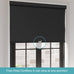 MYshade Cordless Blackout Roller Shades for Windows with Valance, Thermal Insulated UV Blocking Fabric, Cordless Window Blinds for Bedroom & Living Room, Easy Install, 24" W x 72" H, Black