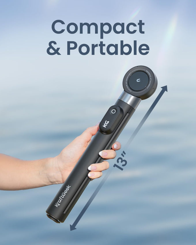 KraftGeek Magnetic Phone Tripod for iPhone, Dual-Sided Mount for MagSafe