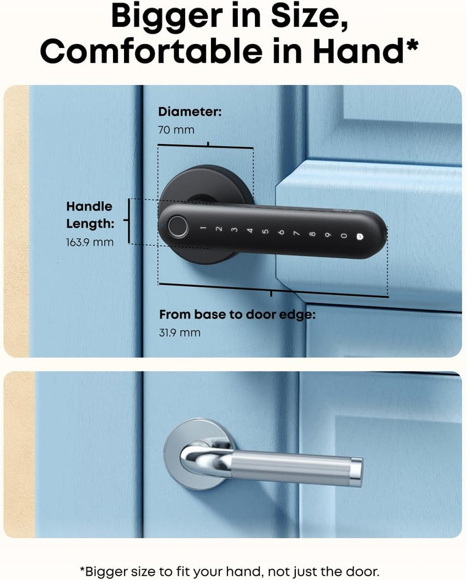 eufy Security Smart Lock FamiLock C32 4-Pack, Fingerprint Lock with Handle