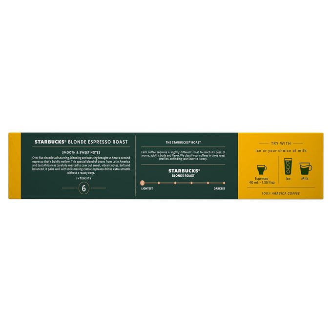 Starbucks by Nespresso Vertuo, Blonde Roast Espresso, 50-count