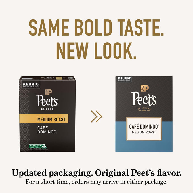 Peet's Coffee Coffee Pods, Medium Roast, Café Domingo, 88 K Cups