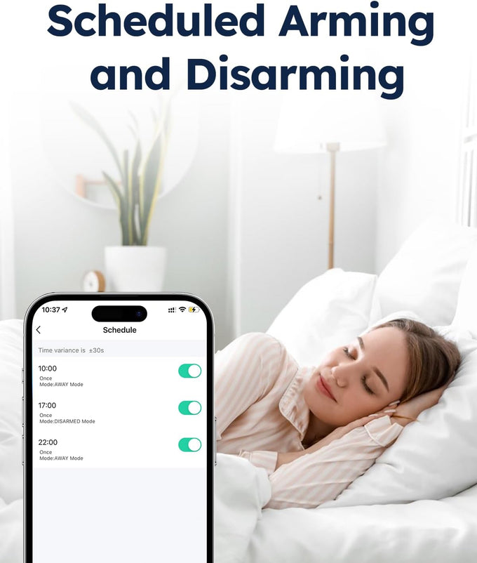 WiFi Door Alarm System, 8-Piece DIY Wireless Alarm Kit with Door Sensors
