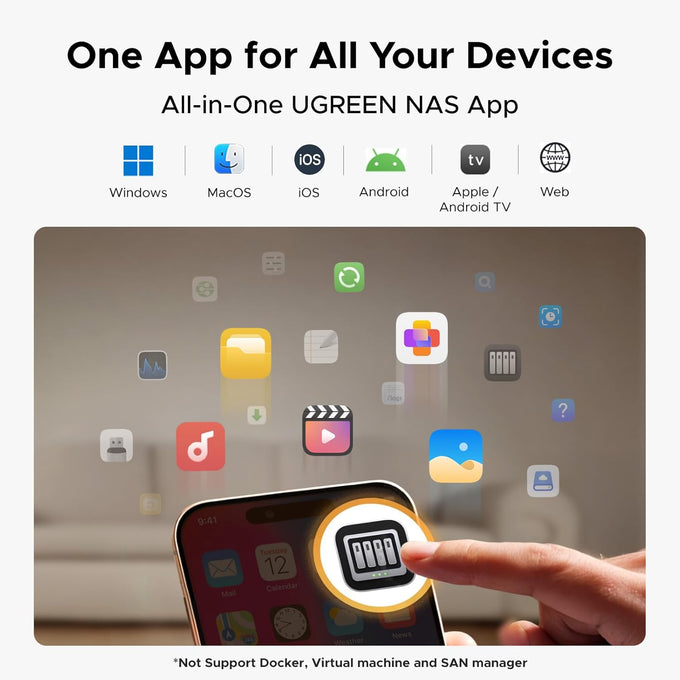 UGREEN NAS DH2300 2-Bay for Beginners & Personal Users, Phone Backup