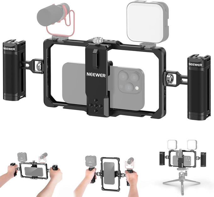 NEEWER Upgraded Phone Rig Vlogging Kit, Video Stabilizer, PA009