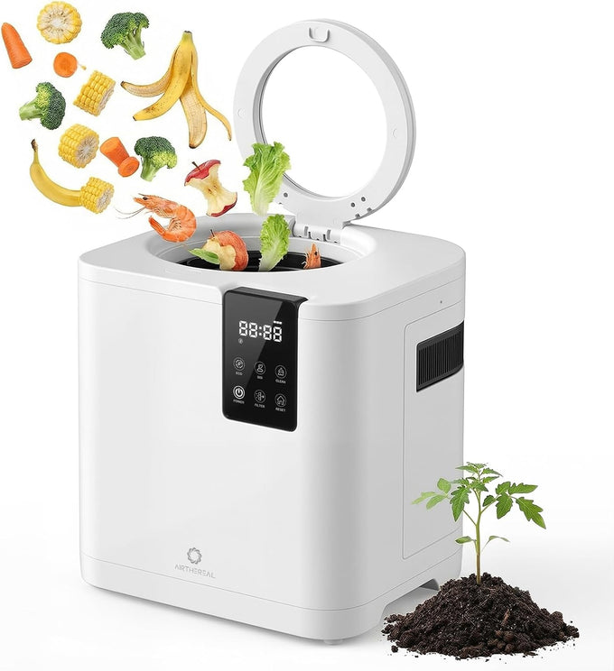 Airthereal Revive R800 5L Smart WiFi Electric Kitchen Composter, Grey
