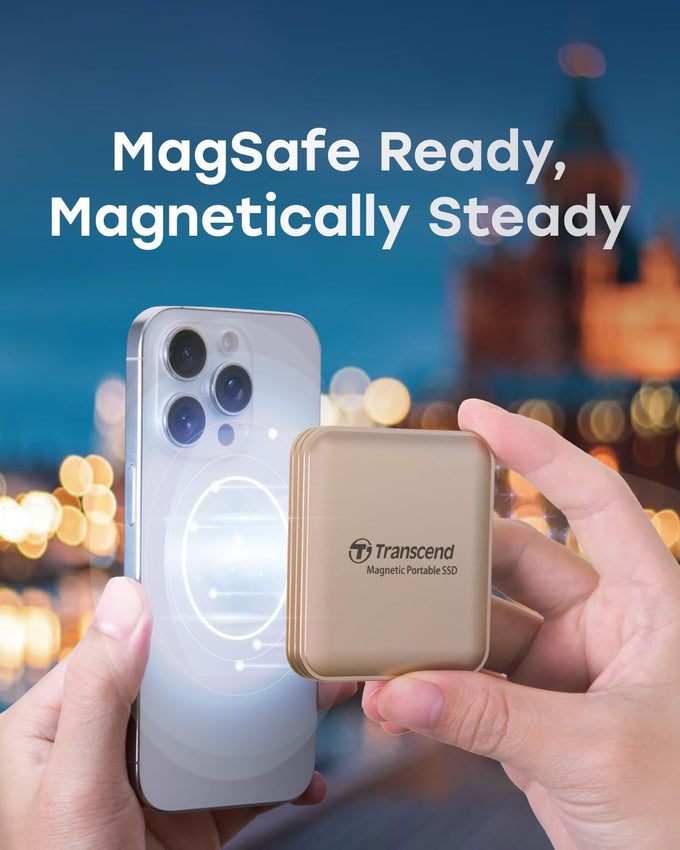 Transcend 1TB ESD420 Portable Magnetic SSD Up to 2000MB/s USB3.2 Gen2x2