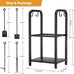Vailge Firewood Rack Indoor with 4 Pieces Long&Detachable Fireplace Tools, Heavy Duty Steel 2-Tier Firewood Holder Storage, Log Rack for for Fireplace, Fire Pit, Wood Stove Black