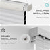 Joydeco No Drill Cordless Blackout Cellular Shades, 35" W x 64" H, White