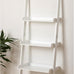 eHemco Modern 5 Tier Leaning Wall Ladder Bookshelf, Black, 70 Inches