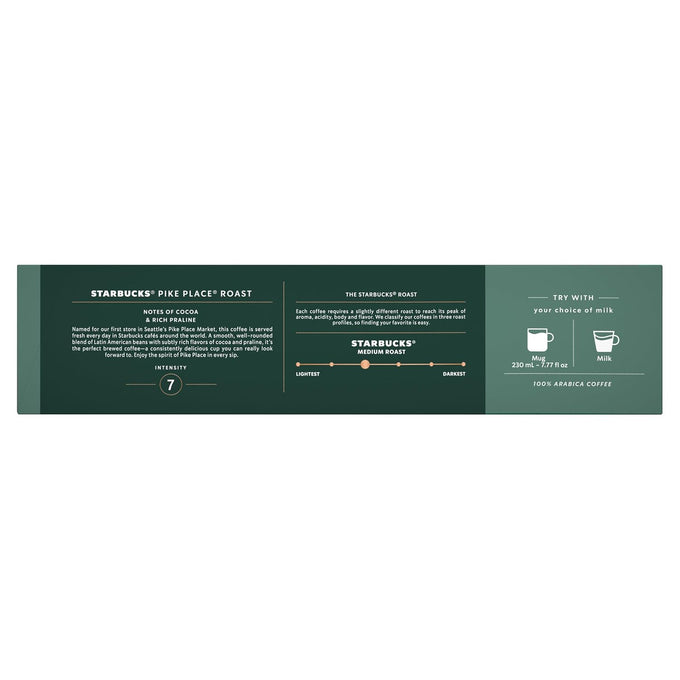 Starbucks by Nespresso Vertuo, Pike Place, Medium Roast Coffee 30-count