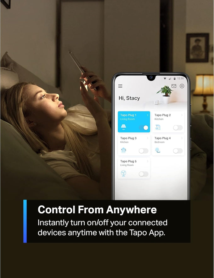 Tapo Smart Plug Mini 15A, Smart Wi-Fi Plug, P105(4-Pack)
