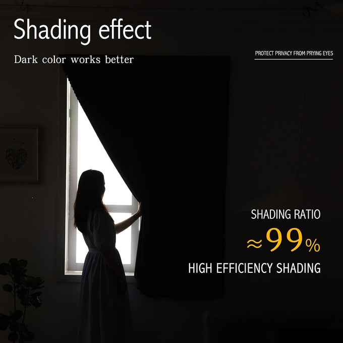 Self Adhesive Curtains Portable Blackout Curtain Simple and Easy to Install Bedroom Window Thermal Lnsulated Kitchen Room Darkening Black Small Drapes, 59" W X 96" L, White, 2 Panels