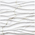 STICKGOO Wave 3D Wall Panels, White Marble, 19.7" x 19.7"