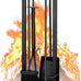 FEED GARDEN 5-Piece Fireplace Tool Set, 30" One-Piece Stand, Wrought Iron