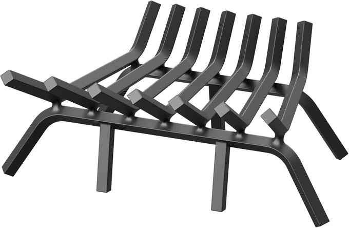 Jusgym Fireplace Grate 24 in with 8 Support Legs and Fire Tongs & Poker