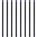 Baluster 1" x 1/2" Rectangular 38" Long, Powder Coated Black - RCTB38 (10 pcs)