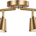 6 Light Track Lighting Kit, Matte Brass Finish Foldable and Adjustable with Modern Ceiling Spotlight for Kitchen,Living,Bed Room Home Improvement