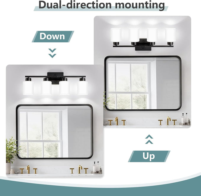Black Bathroom Light Fixtures Vanity Lighting Over Mirror