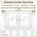 Curtain Rod 2 pack 32-90", Heavy Duty Curtain Rods, Brushed Gold