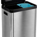 Home Zone Living 19 Gallon Kitchen Trash Can with Dual Compartments