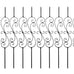 S10 - Wrought Iron Balusters – Set of 5 Deck Balusters - Decorative Metal Balusters for Decks – S Scroll - 1/2-inch Hollow Iron Spindles – Satin Black Metal Railing