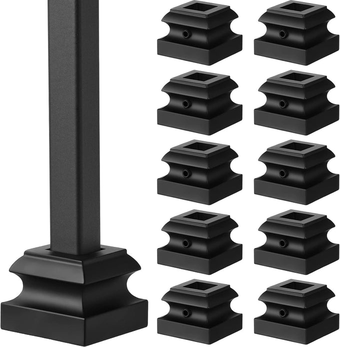 Moxweyeni 96 Pcs Iron Baluster Shoes for Square Staircase Balusters