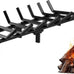FEED GARDEN Fireplace Grate 24 inch Heavy Duty Fireplace Log Holder, 1/2" Solid Steel Bar Fire Pit Grate for Indoor Outdoor, Wood Stove Fireplace Accessories Wrought Iron Firewood Burning Rack