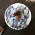 Marble Decorative Tray, 7" Round Marble Tray for Coffee Table