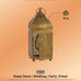 Serene Spaces Living Moroccan Lightweight Thin Gold Ornate Candle Lantern, Antique Gold Lantern, Decorative Candle Holders for Indian Wedding, Eid, Ramadan, Events, 4.5" Diameter & 12" Tall