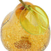 Glass Of Venice Murano Glass Pear Golden Brown Fruit Collectible Figurine for Kitchen Dining Room Home Decoration. Blown Glass Italian Handmade Gift