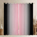 jejeloiu Pink Darkening Drapes (2 Panels, 52 x 96 Inch) Ombre Black Curtains for Bedroom Living Room for Kids Decor Gradient Style Blackout Curtains Abstract Window Treatments