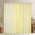 Feelyou Yellow White Striped Blackout Curtains Striped Darkening Drapes for Bedroom Living Room Decor Basic Simple Thermal Insulated Shades Geometric Window Treatments, 2 Panels 52 x 90 Inch