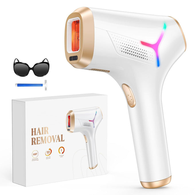 LYSMOSKI Laser Hair Removal for Women and Men, At-Home Use IPL Hair Removal Device with 5.2 cm² Treatment Window, Nearly Painless, Visible Results in 2 Weeks, Full Body Treatment in 8 Minutes, White
