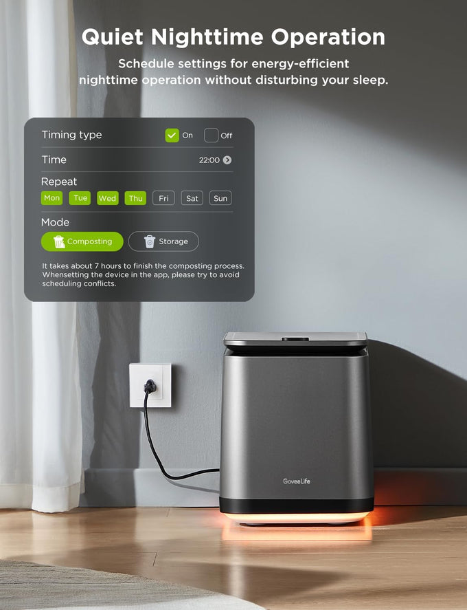 GoveeLife Upgraded Electric Composter for Kitchen, Smart Indoor Compost Bin