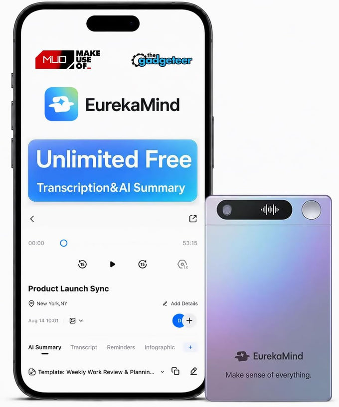 AI Voice Recorder, AI Note Taker, Unlimited Transcription, Lite