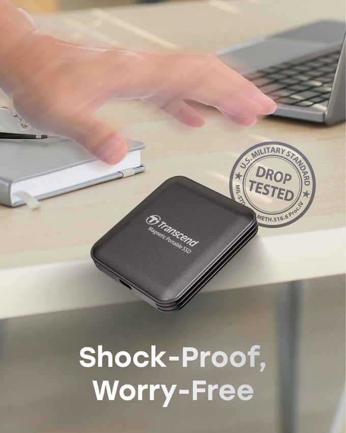 Transcend 1TB ESD420 Portable Magnetic SSD Up to 2000MB/s USB3.2 Gen2x2