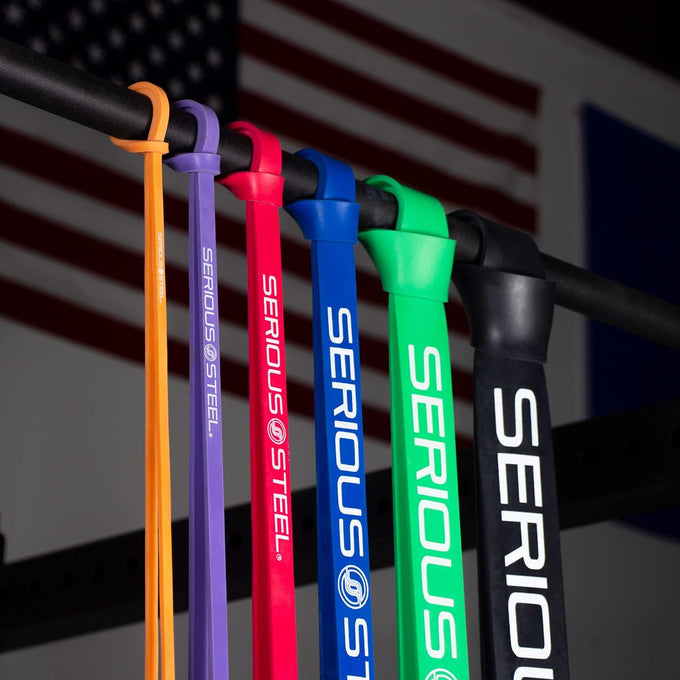 Serious Steel 41" Assisted Pull-up Band, Heavy Duty Resistance Band Sets, Stretching, Powerlifting, Resistance Training and Pull Up Assistance Bands