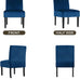 STHOUYN Mordern Velvet Armless Accent Chair Decorative Slipper Chair Vanity Chair for Bedroom Desk, Corner Side Chair Living Room Furniture (1, Navy Blue)
