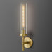 Antique Gold Wall Sconce 19.48" Modern Luxe Wall Lighting with Clear Glass Tube, Living Room Bedroom Bathroom Mirror Sconces, Staircase Decor Hallway Lamp Fixture(Including Bulb)