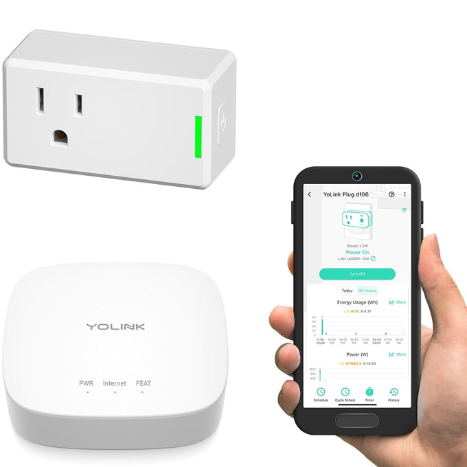 YoLink Smart Energy Plug 15A Kit: 4-Pack + Hub