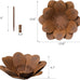 JAXPETY Metal Flower Garden Art, Outdoor Garden Decoration for Yard Lawn Patio, Bronze