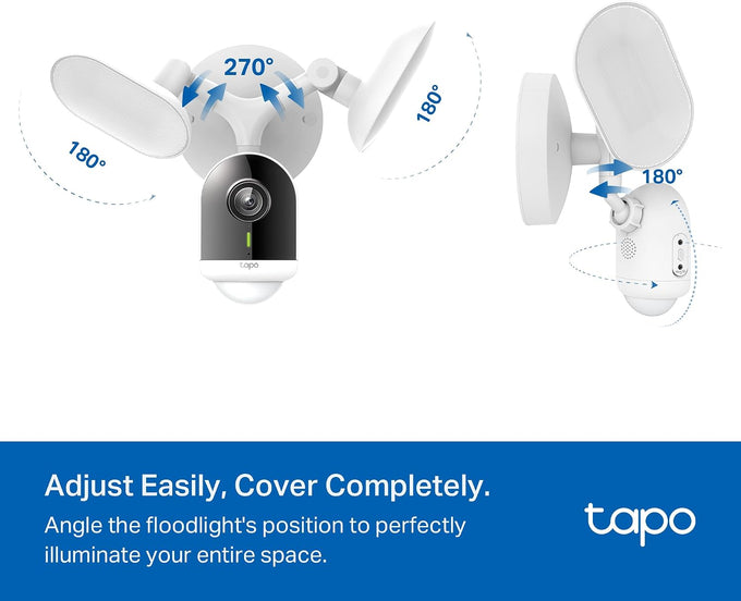 Tapo 2K+ Outdoor Wired Floodlight Security Camera, C720, 2800LM