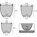 Kante Modern Home Minimalist 14" Dia Blue Gray Concrete Bowl Planter