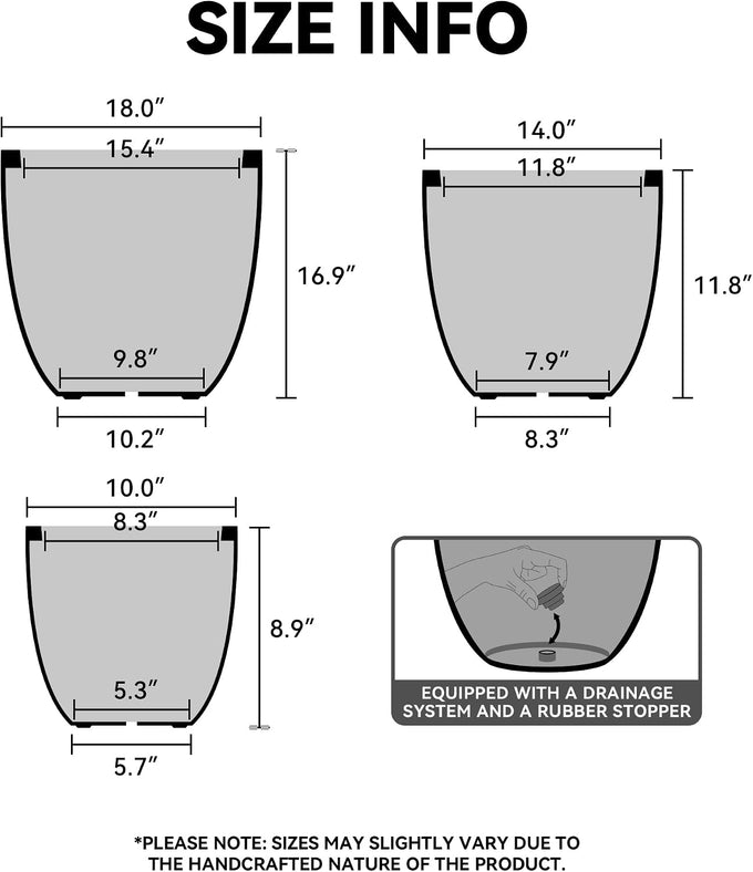 Kante Modern Home Minimalist 14" Dia Blue Gray Concrete Bowl Planter