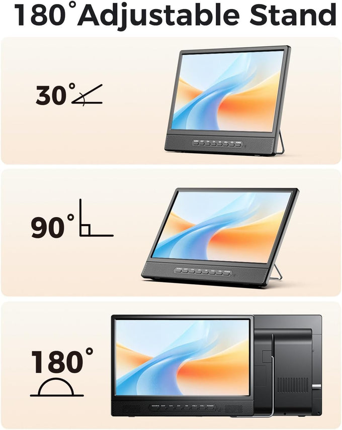 Desobry 12 Inch Small Smart TV, LCD Small Kitchen TV with WiFi