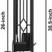 Fire Beauty 5Pcs Wrought Iron Fireplace Tools Set for Indoor Stove(Black)