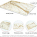 100% Natural Marble Serving Tray Luxury Marble Storage Tray for Home Decor Stone Tray for Bathroom/Kitchen/Vanity/Dresser,Plate Holder for Tissues, Candles, Towel